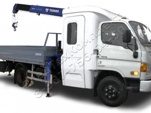Бортовой Hyundai-78 с 7-местной кабиной и КМУ